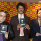 From left to right: Visionary horror author Garth Marenghi, publisher Dean Learner, and actor Todd Rivers (a.k.a. Matthew Holness, Richard Ayoade, and Matt Berry)
